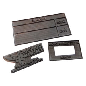 Plaque texte bois 12,5 à 14 cm 1 ligne